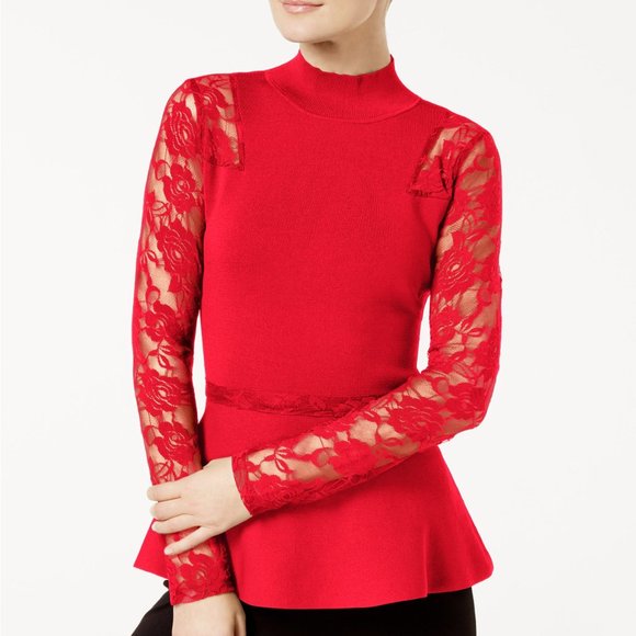 INC International Concepts Tops - Inc International Concepts Petite Lace Peplum Top